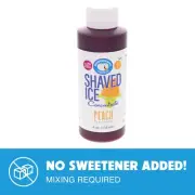 Hypothermias PEACH Flavor Syrup Snow Cone machine Concentrate UNSWEETENED