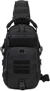 [zolyet] Hiking Backpack Men's Chest Bag Small Sling Bag for Men Crossbody & Breathable Compatible with Compartment Bike Bag Black