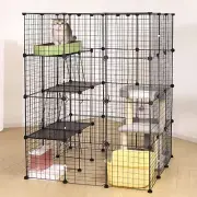 DIY Cat Enclosure Cage 4 Tier,Large Cat House Metal Wire, Kitten Fence Kennel Pl