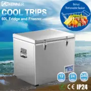 KENNER 60L Portable Fridge Freezer Fridges Cooler 12V/24V/240V Caravan