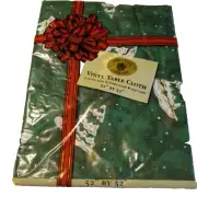 Vtg Tablecloth Flannel Tablecloth Sultan's Linens 52" X 52" Christmas New A3