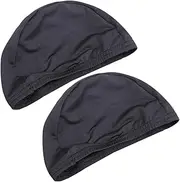 [BESTYASH] Helmets Liner Cap 2 Pack Cycling Hats Quick Dry Sun Protection Riding Caps for Sport Dark Grey