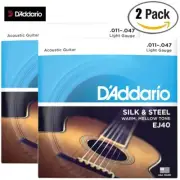 2-PACK D'Addario EJ40 Silk And Steel Classical Acoustic Guitar Strings 11-47