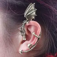 在飛比找樂天市場購物網優惠-歐美飾品朋克風大氣東方神龍個性龍形耳環耳掛單個價耳飾 龍耳環