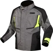 LS2 Phase waterproof Motorcycle Textile Jacket, black-grey-yellow, Size M for Men Black Grey Yellow
