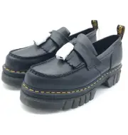 Dr Martens Audrick Napa Lux Loafer Black Platform Chunky Women's Size 12