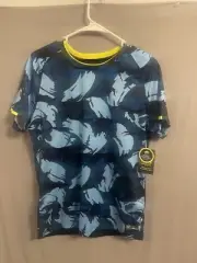 Boys Athletic Works DriWorks Short Sleeve Blue Camo T-Shirt Size XXL (18) NWT