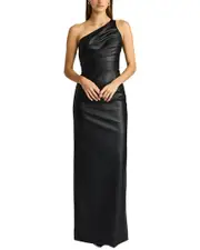 Zac Posen One Shoulder Draped Dress