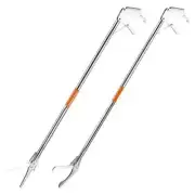 Stainless Steel Snake Catcher Tongs Two Types Head Foldable Reptile Grabber Tool