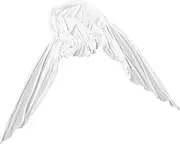 MUELODSIC Chiffon Hijab Scarf with Rhinestones for Women Stretchable Head Wrap for Sun Protection Elegant UV Blocking Shawl Multiuse Lightweight Headscarf White