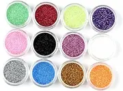 Baluue Nail Art Sequin Powder Set 24pcs Nail Paillette Kit Easy Application Fashion Random Color