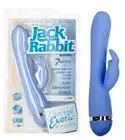 Rechargeable Triple Motor Jack Rabbit Silicone Vibrator Vibe Wand Blue Sex Toy