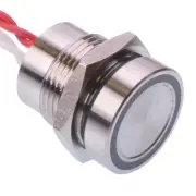 PBAR11FB000W2A APEM Red/Green LED Latching 16mm Piezo Switch Prewired IP68