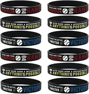 (12-pack) Baseball Motivational Silicone Bracelets - Wholesale Bulk Baseball Jewelry, Sports Gifts, Party Favors and Supplies