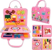 Toys for 1 2 3 Year Old Girls Boys Gifts, Birthday Gifts for 1 2 3 Year Old Boys Girls Educational Learning Montessori Toys for Toddlers Ages 1-2-3 Busy Board for Travel Activities Toy Games