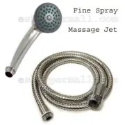 Bathroom Shower Set 48" Flexible Hose + Handheld Shower Head Chrome Finish BNS