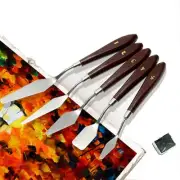 5PCS Palette Knife Stainless Steel Scraper Spatula Artist Oil Painting Tools DIY