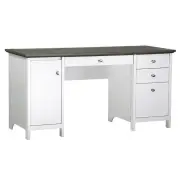 Maestro Furniture Beanca Study Writing Office Desk W/ Drawers Storage - Grey Oak & White