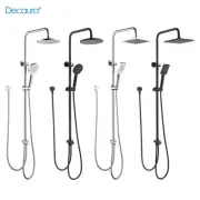 Decaura 8"/9" Round/Square Rain Shower Head Sliding Rail Set Mixer Taps WELS