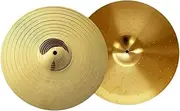 Oshhni 2 Pieces Jazz Drum Crash Cymbal Hi Hat Cymbals, Alloy Traditional Cymbal Percussion Instruments Drum Cymbals, Practice Cymbal