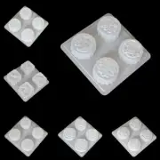 4 Cavity Fondant Cake Mooncake Mold Chocolate Muffin Cupcake Tool