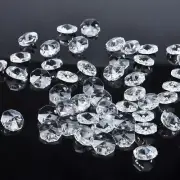 "50Pcs Clear Crystal Octagon Beads Chandelier Prisms"