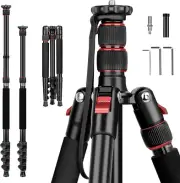 Tripod for Camera, 74" Camera Tripods & Monopods, Professional Aluminum Tripod f
