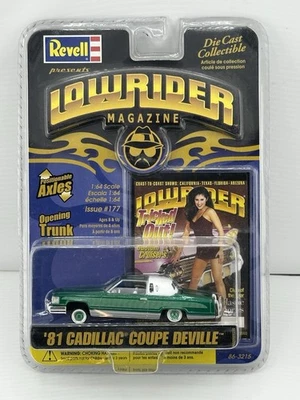 Revell Lowrider Magazine Issue #177 ‘81 Cadillac Coupe Deville Green 86-3215 MIP