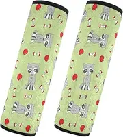 Car Seat Belt Pads Set of 2 Breathable Car Safety Seat Belt Strap Shoulder Pad Backpack Shoulder Strap Pad Cover Car Accessories for Adults Youth Kids M Fox Personalized Animal Cute Cartoon