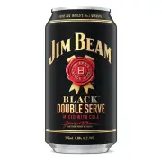 Jim Beam Black Double Serve And Cola 375mL - 1 Bottles
