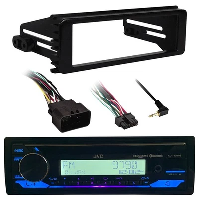JVC Bluetooth USB CD Radio, Harley 99-9600 Install FLHX Touring Single-DIN Kit
