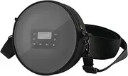 TXEsign CD Player Case, 6“ CD Player Storage Bag Disk player Case, with Adjustable Shoulder Strap Waist Band, CD Player Storage Bag Case with Transparent Window, Black