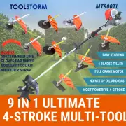 4-STROKE Brushcutter Whipper Snipper Trimmer Cultivator Tiller Multi Tool 4 Tine