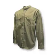 Radians, Inc. Men's VolCore Cotton Button Down Fire Resistant Shirt, Khaki, 5X-L