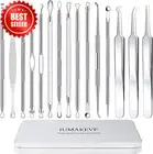 Pimple Popper Tool Kit 15PC Blackhead Zit Remover Comedone Extractor Acne Set