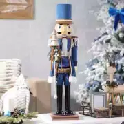 Member's Mark 32" Decorative Wooden Nutcracker Festive Blue Christmas Decor NIB