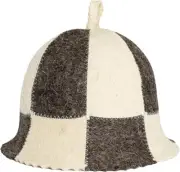 Wool Sauna Hat Checkered Sauna Hat Finnish Sauna Hat for Men Wool Sauna Hat Bany
