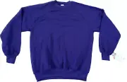 NWT Vintage 90s JERZEES Blank Purple Crewneck Sweatshirt XL VTG USA Made NOS