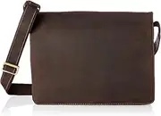 [Visconti] Leather Distressed Messenger Bag Harvard Collection, Mocha, One Size, Harvard Distressed Leather Messenger Bag