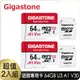 Gigastone 立達 Gaming Plus microSDXC UHS-Ⅰ U3 64GB遊戲專用記憶卡-2入組(64G A1 V30)