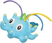 KONTONTY Summer Fun Boys and Girls Water Sprinkler Toy Backyard Playtime Sprinkling Octopus