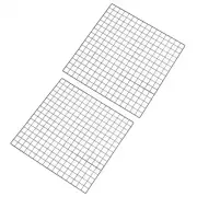 31.5"x31.5" Wire Grid Panel 2 Pcs Wall Grid Decorative Board Photo Display Black