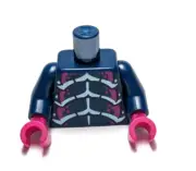 Lego - Minifigure Torso - Dark Blue, Pink, Armor, Alien / Creature