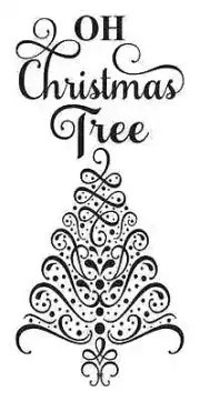 Christmas/Holiday STENCIL*Oh Christmas Tree* 12x24 for signs crafts scrapbook