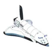 One Inflatable Space Shuttle Ship Toy, 17"