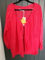 BNWT Plus Size Taking Shape Hot Pink Jacket size S