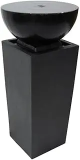 LUXI Zen Water Feature, 130cm Water Fountain with Pump for Outdoor Indoor Garden Office Pond Decoration (60 x 60 x 130 cm)