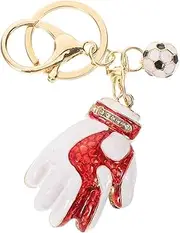 Decorative Soccer Glove Keychain Pendant Eye Catching Sports Backpack Accessory Unique Luggage Charm for Bags Keys present for Sports Lovers Design