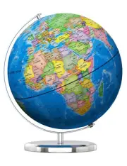 13" World Globe with Stand Illuminated Educational Globes with HD Printed Map...