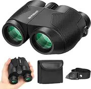 RONHAN 15×25 Compact Binoculars for Adults Kids, Small Binoculars with Large View Clear Low Light Vision, High Power Lightweight Binocular for Cruise Ship Bird Watching Travel with Case and Strap
